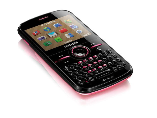 Philips Xenium F322 Pink 2MP FM Radio QWERTY Dual SIM GSM 2G Cell